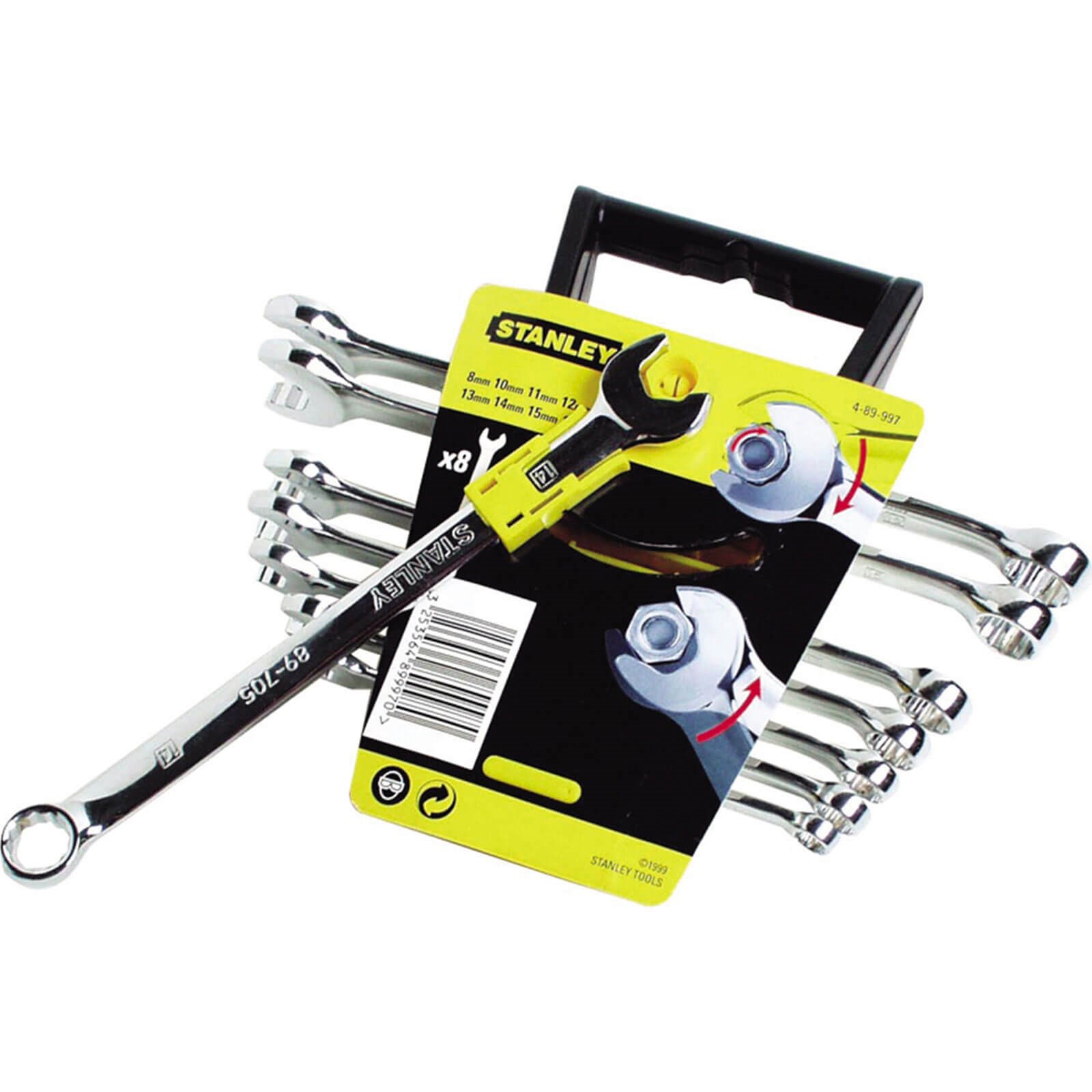 Stanley 1-17-375 Combination spanner-Set with ratchet 7-piece Silver 
